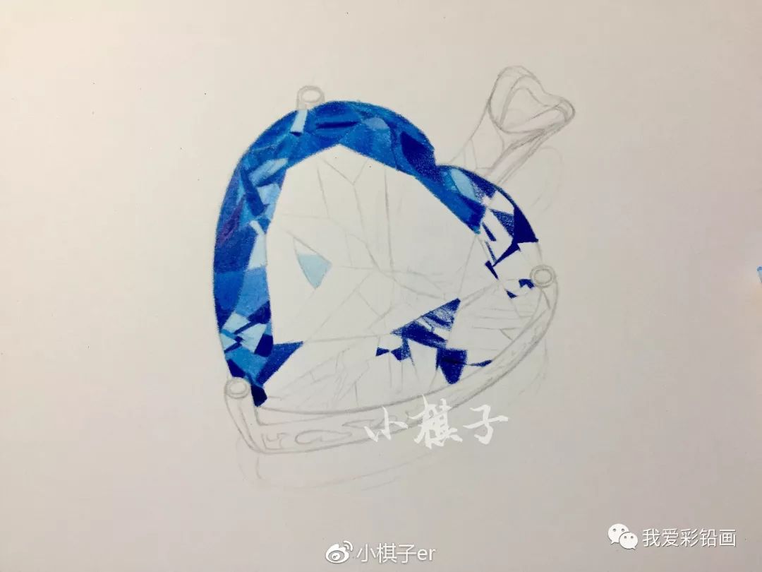 蓝水晶画法图片