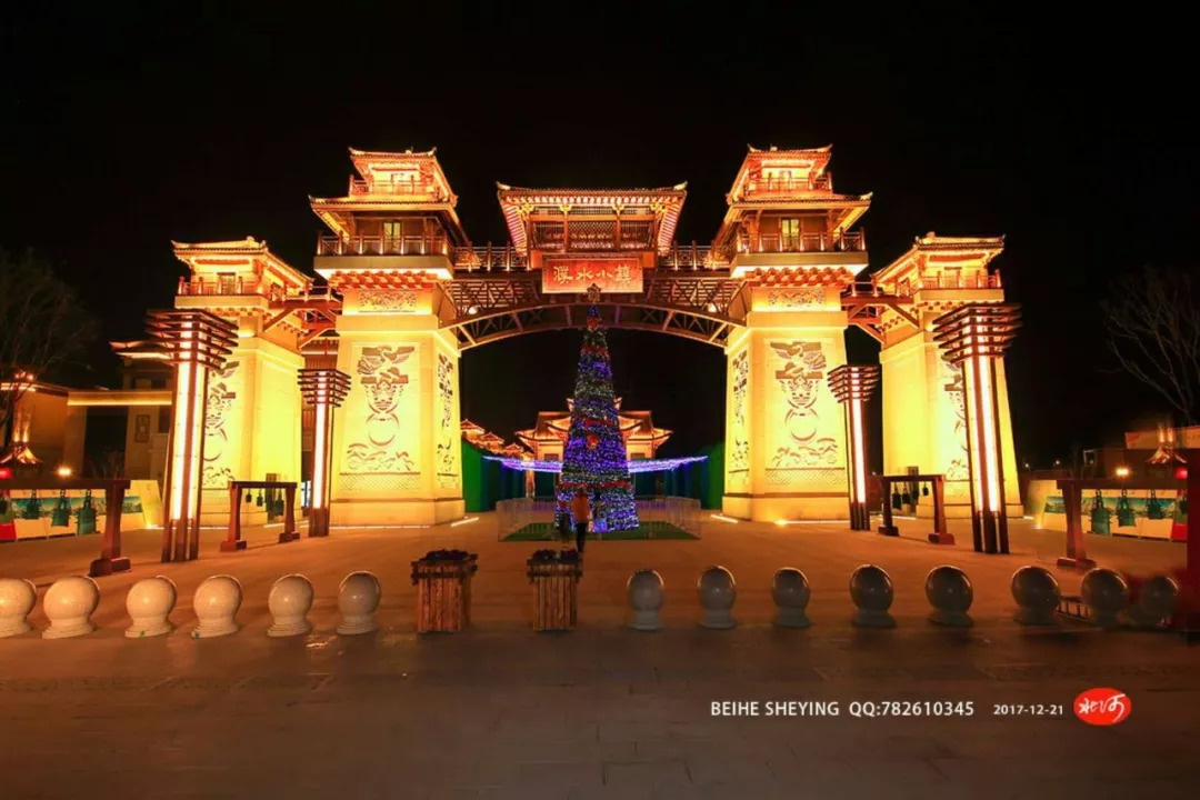 濮阳濮水小镇夜景图片图片