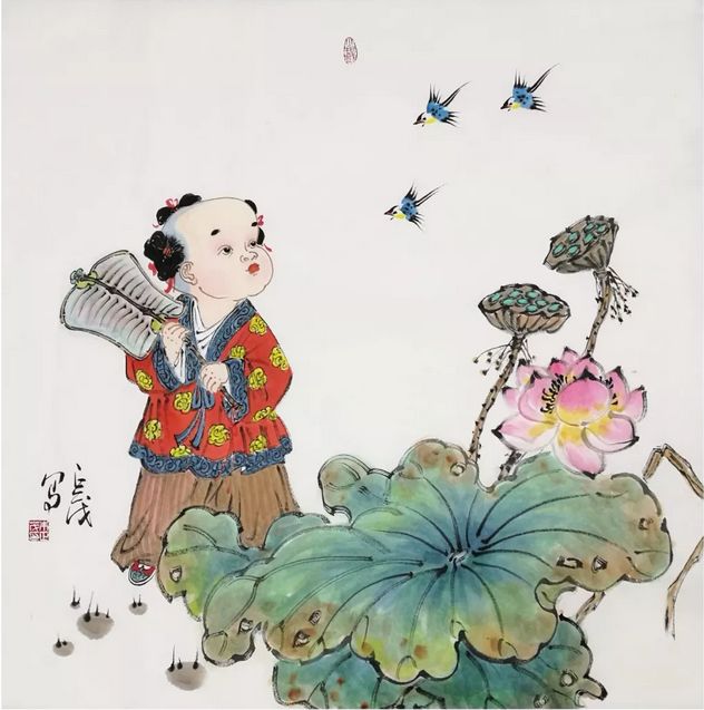 快乐童年朱正茂国画作品展扬州站