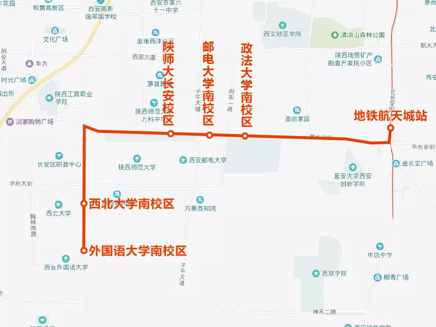 西安西京学院地图图片