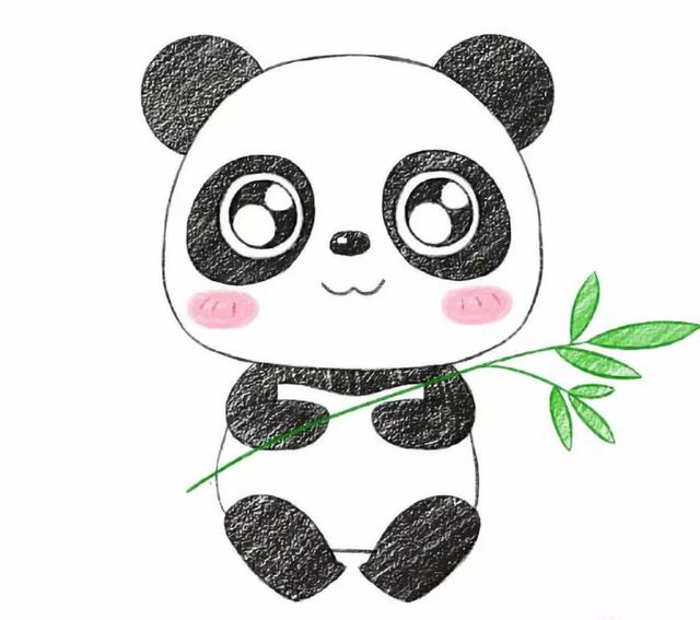 熊猫画法可爱图片