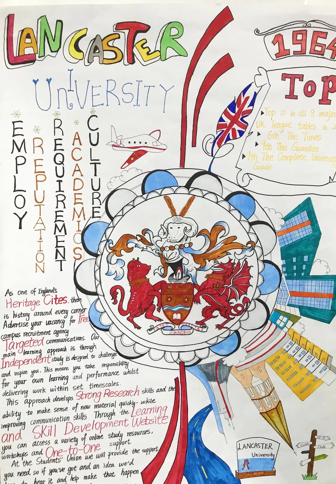 大学英语海报作业图片