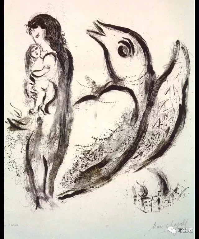 【寫生啦】自然天真樸實——夏加爾的素描作品_marcchagall