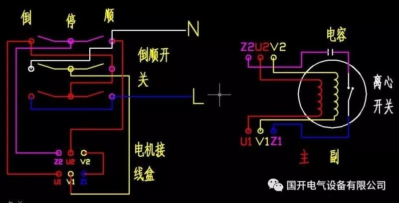 倒順開關接線圖兩相倒順開關接線圖圖解