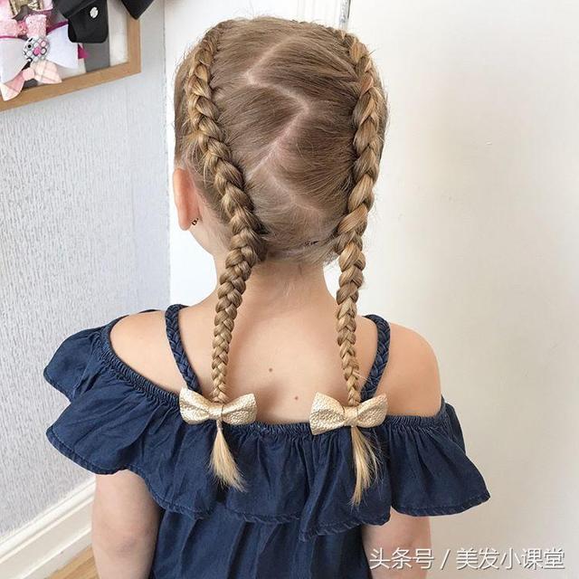 女儿童简单编发发型图图片