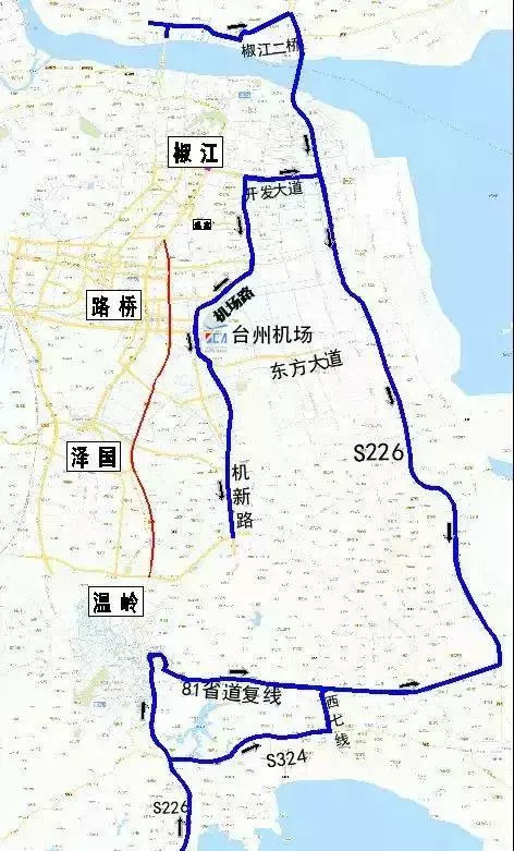 白剑线改建路桥地图图片