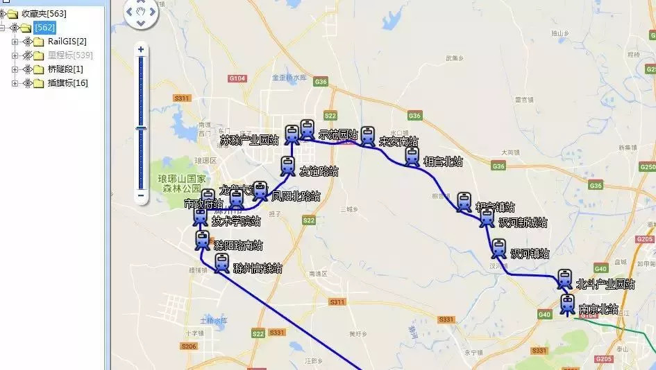 滁州轻轨线路图高清图片