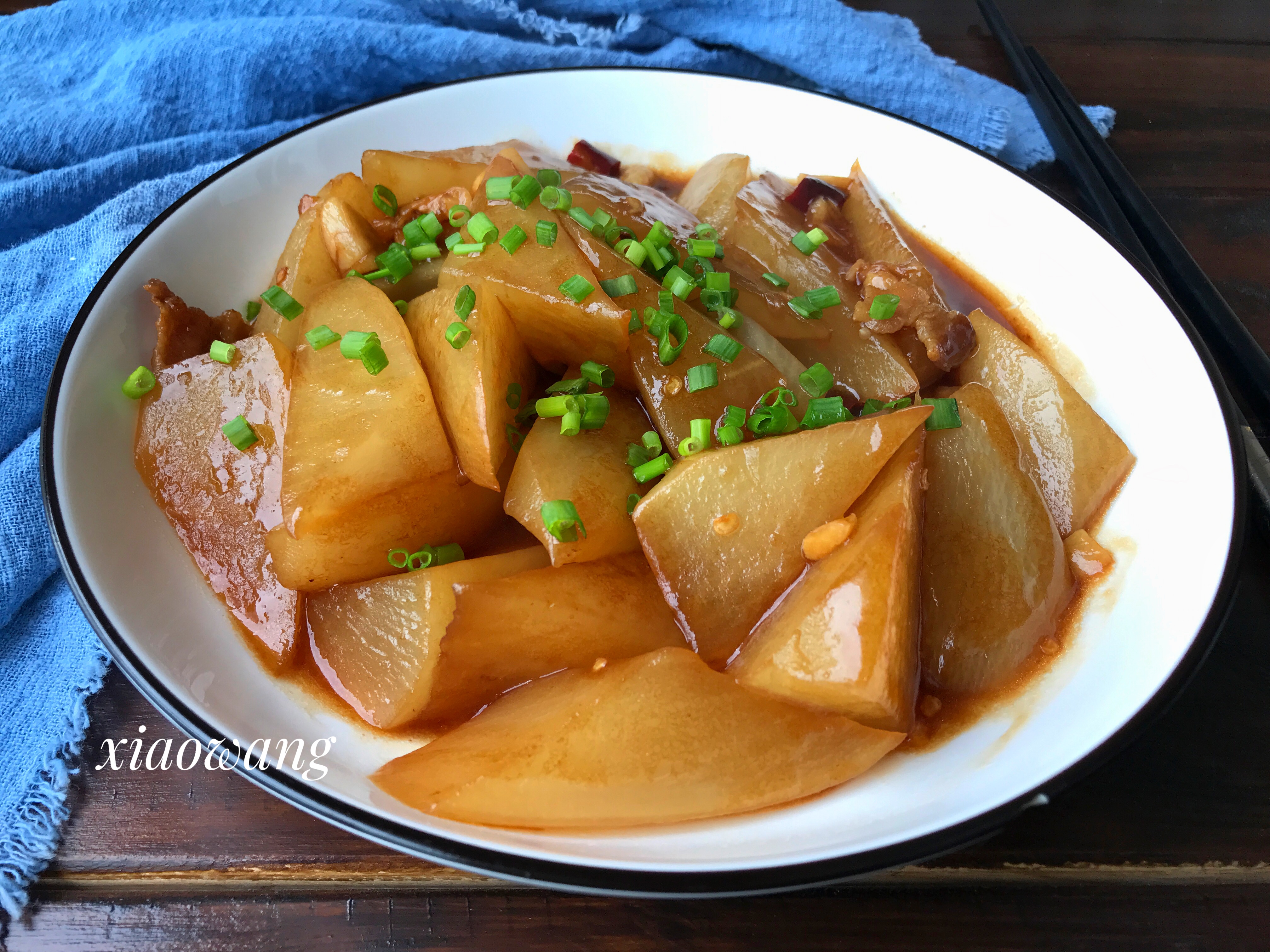 白萝卜炒豆腐图片