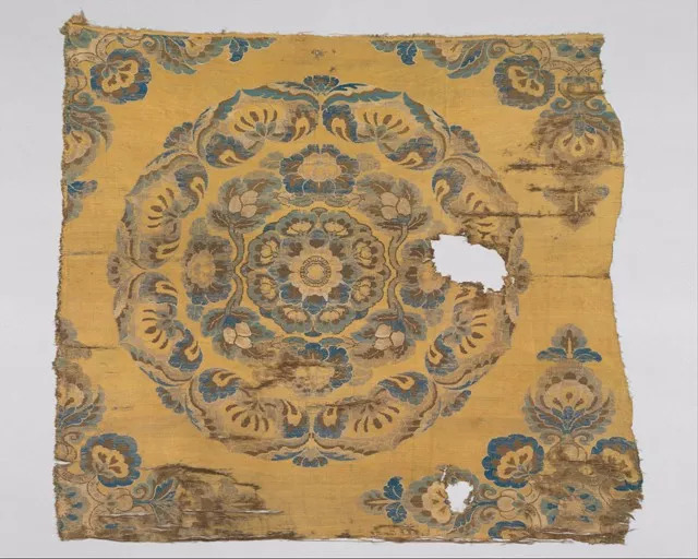 古代丝绸花纹图片