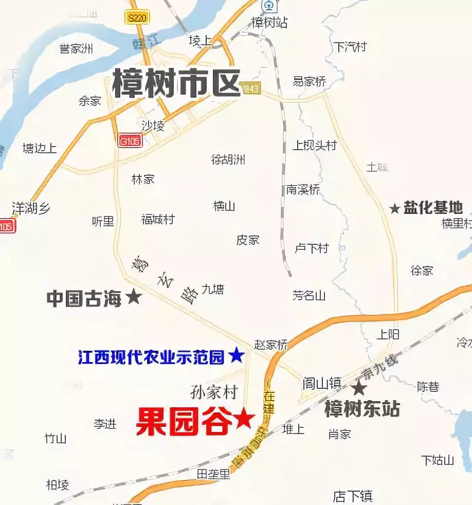 从樟树市区往阁山镇方向开,快到还未到阁山镇的时候,也就是东昌高速