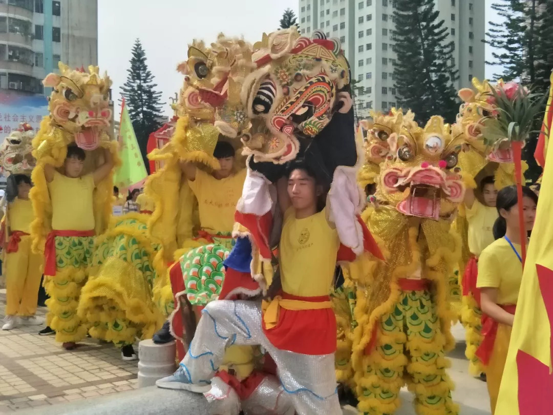 来自东莞清溪镇的黄家班麒麟队,最小的队员才7岁;来自广州市从化区