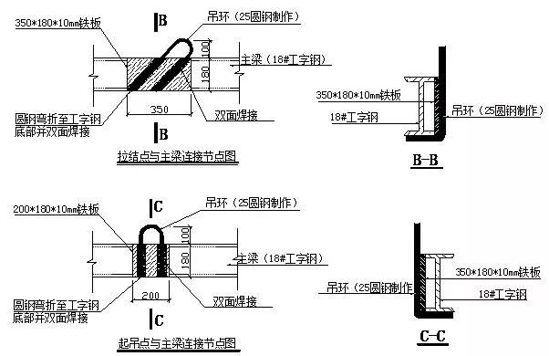 悬挑式卸料平台制作施工技术交底有详细做法示意图