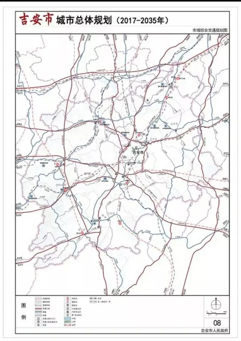 吉安最新规划出炉,这七条铁路成为新亮点!