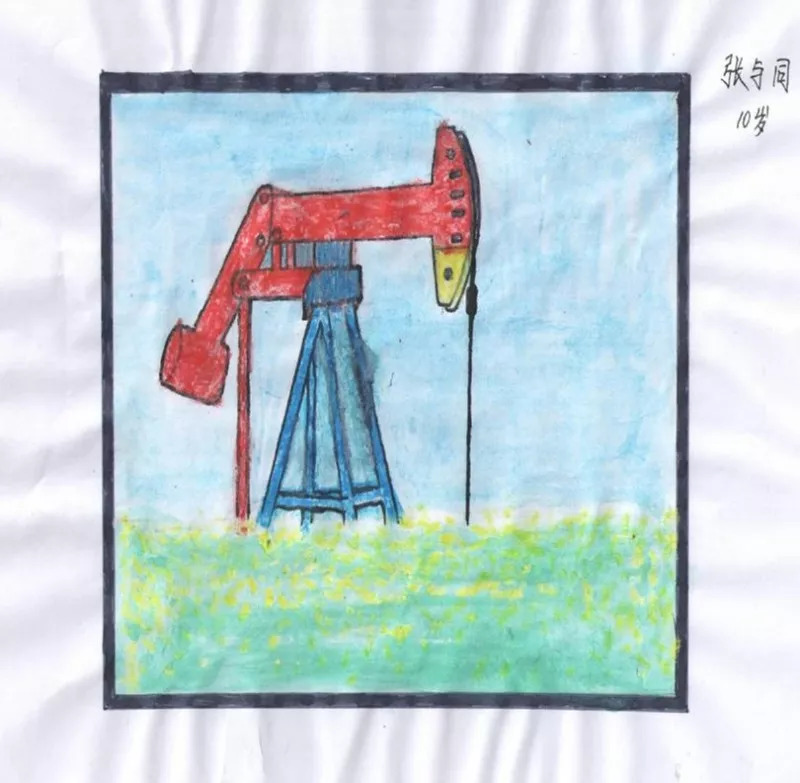 石油简笔画磕头机图片
