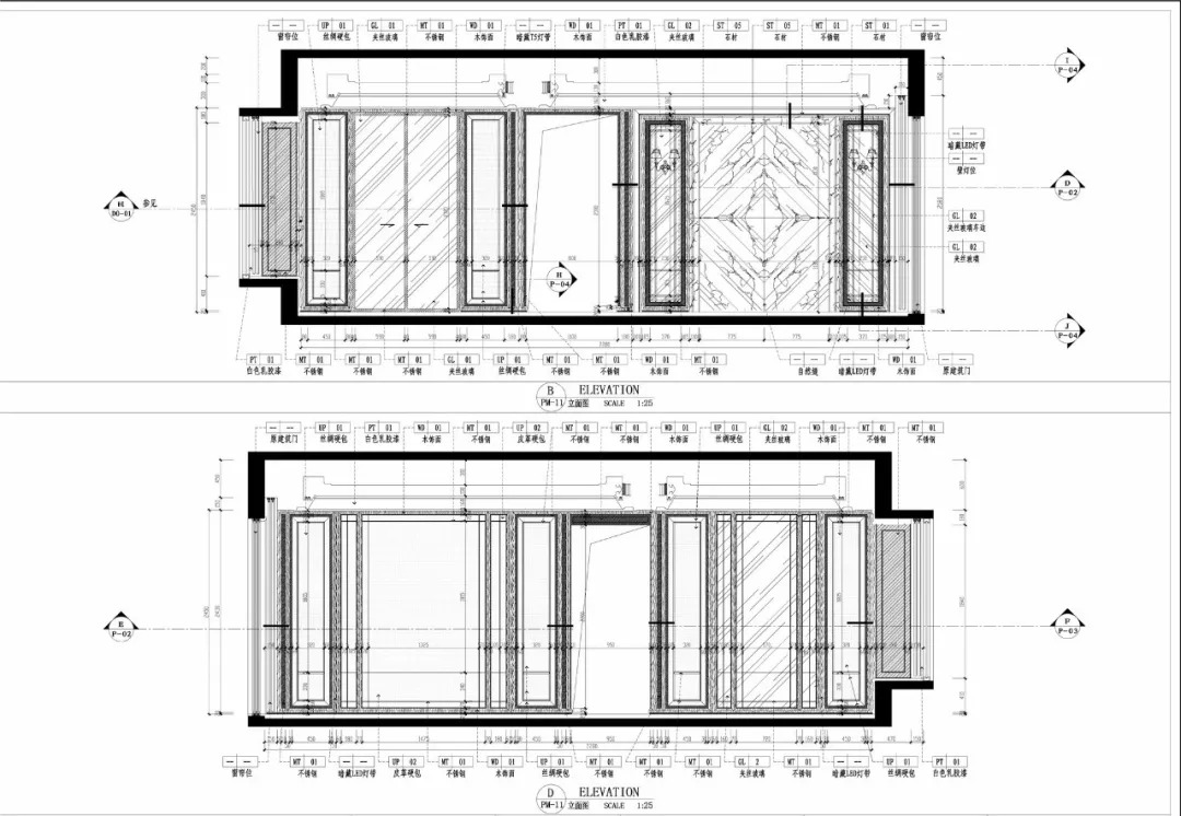 免費分享絕美方案新古典效果圖cad施工圖方案深化學習案例