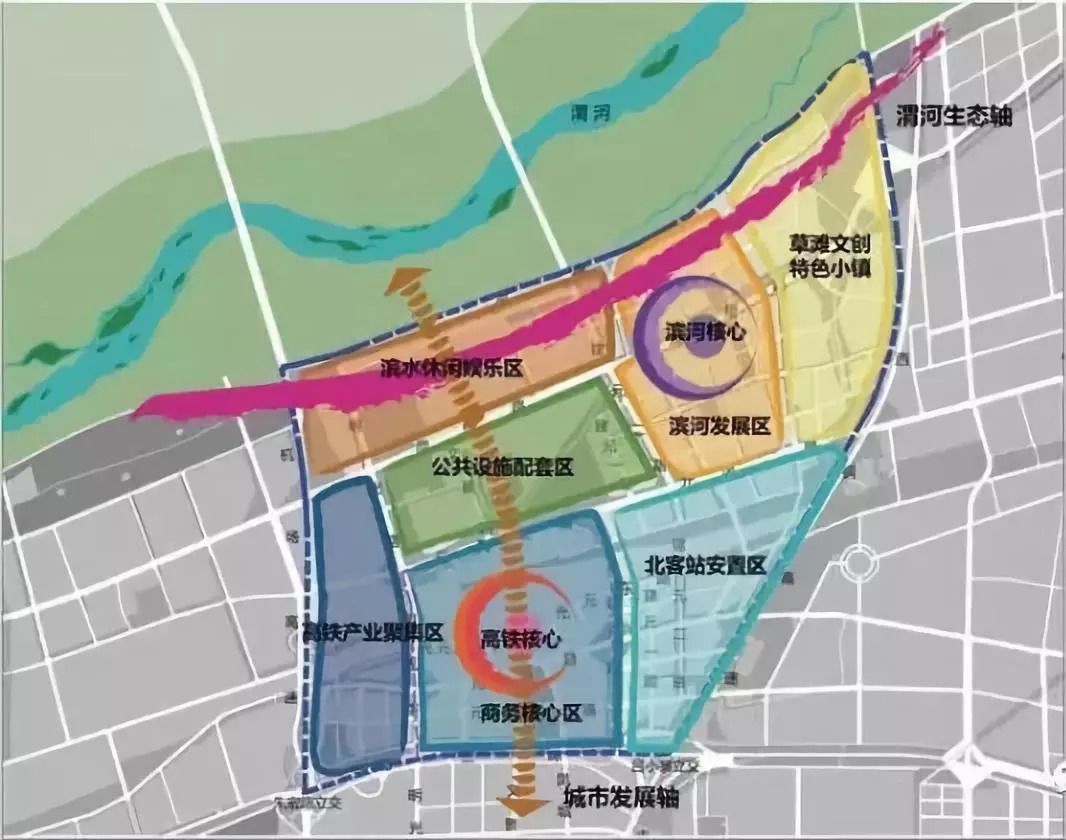 在2017年3月27日,西安市规划局网站公布了高铁新城控制性详规,详见本