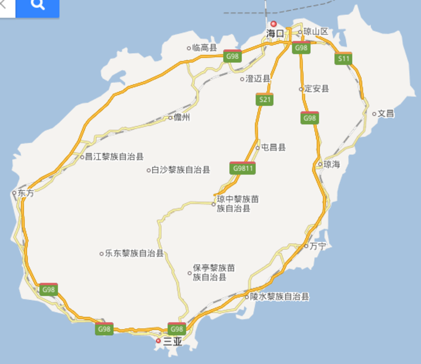 海南旅游地图景点分布(海南旅游地图景点分布图)