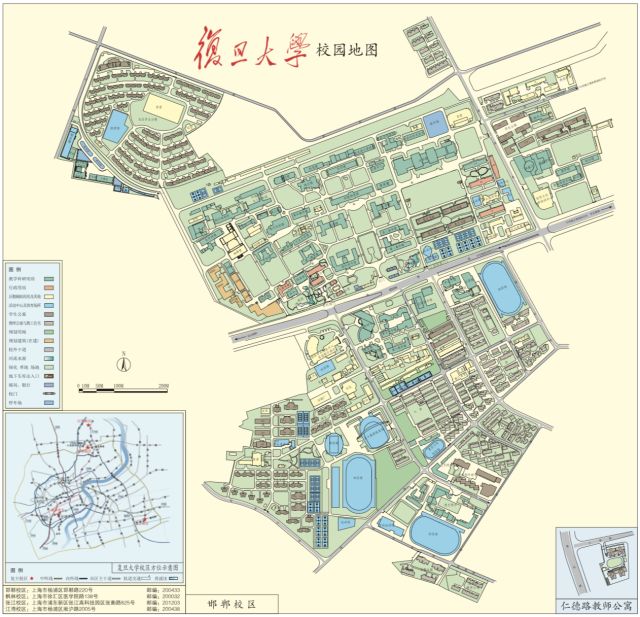 复旦大学江湾校区地图图片