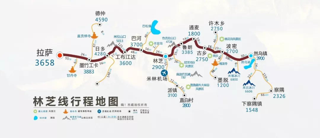 史上最全进藏公路高清地图!_西藏