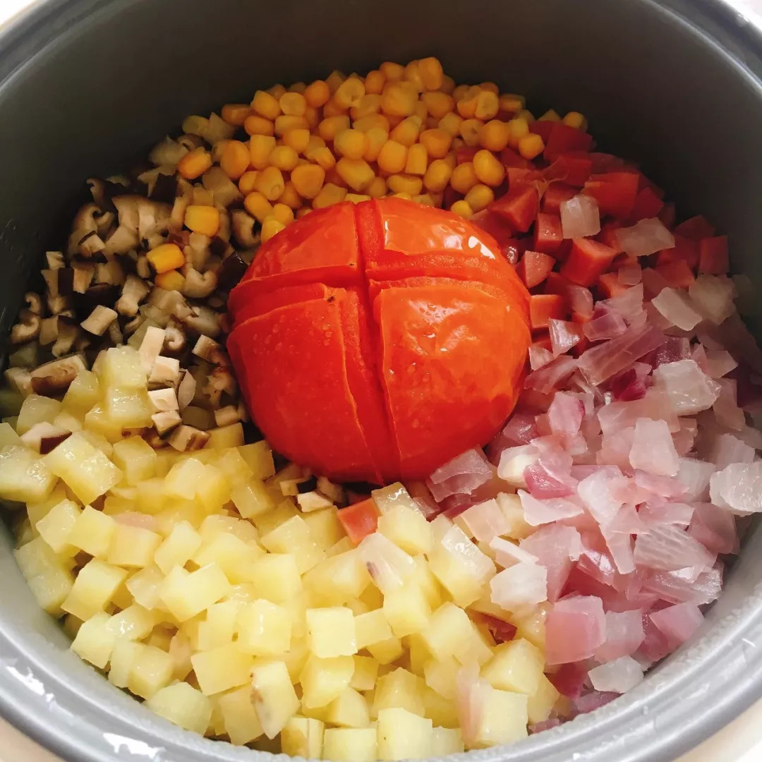 电饭煲西红柿焖饭图片
