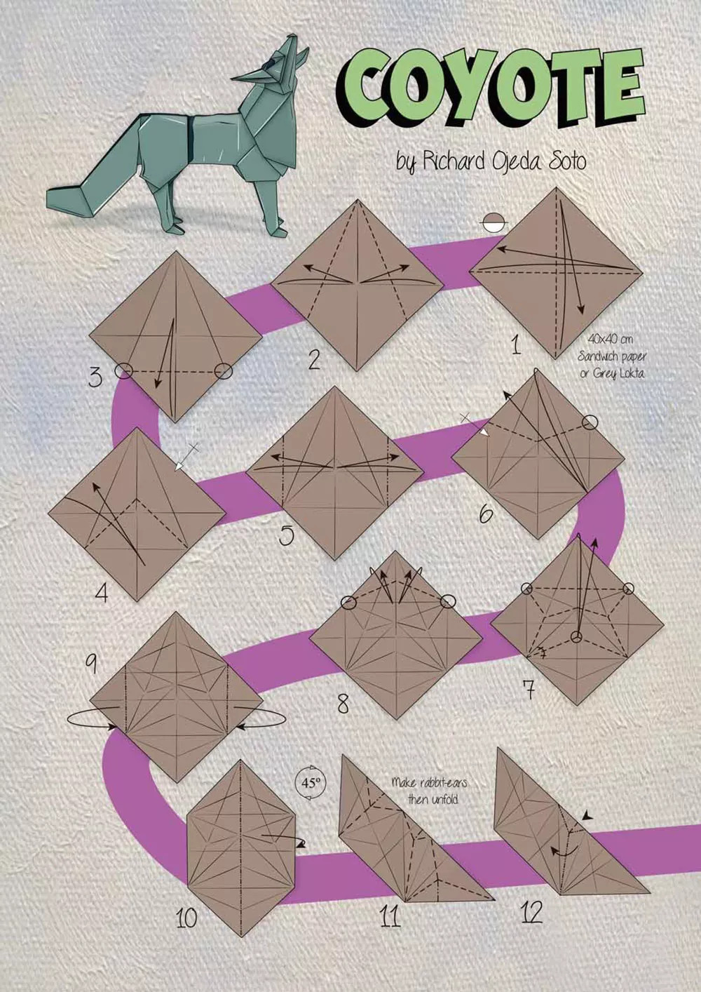 折纸可爱的小狼图片