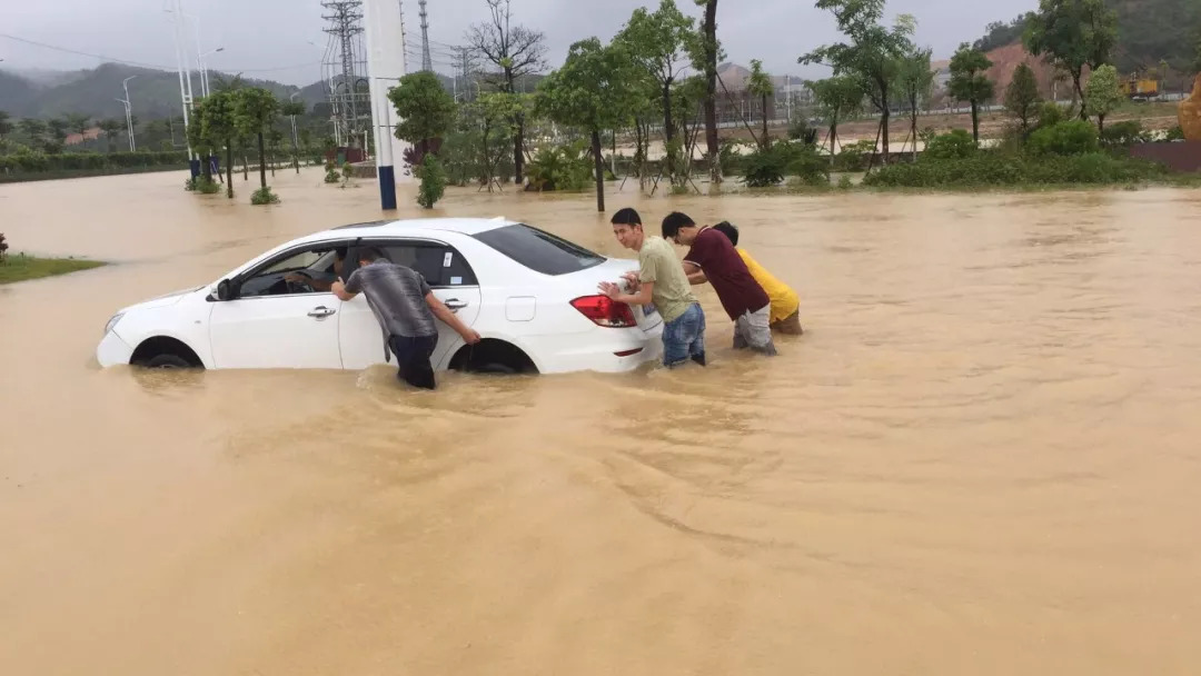 陆河洪灾灾难无情人有情众志成城抗洪灾