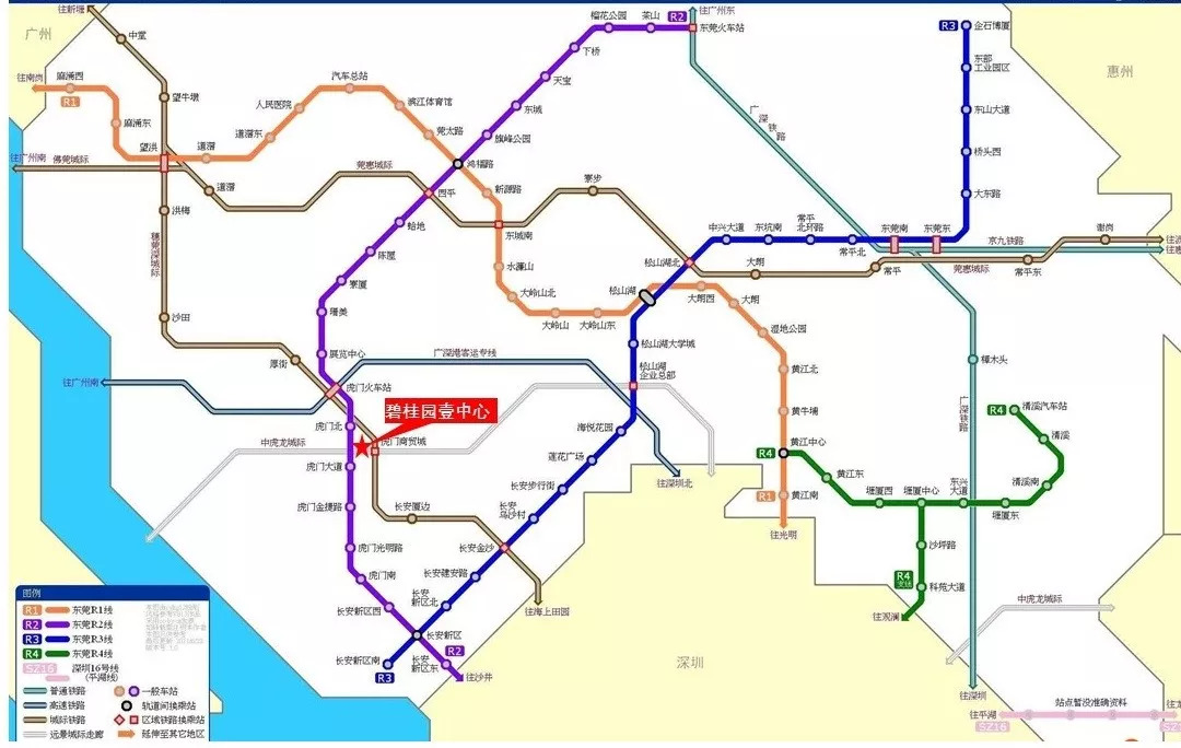 虎门地铁图,线路图