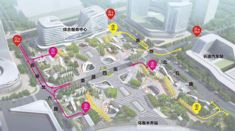 烏魯木齊站北廣場地下停車場新增370個開放停車位進出路線看這裡