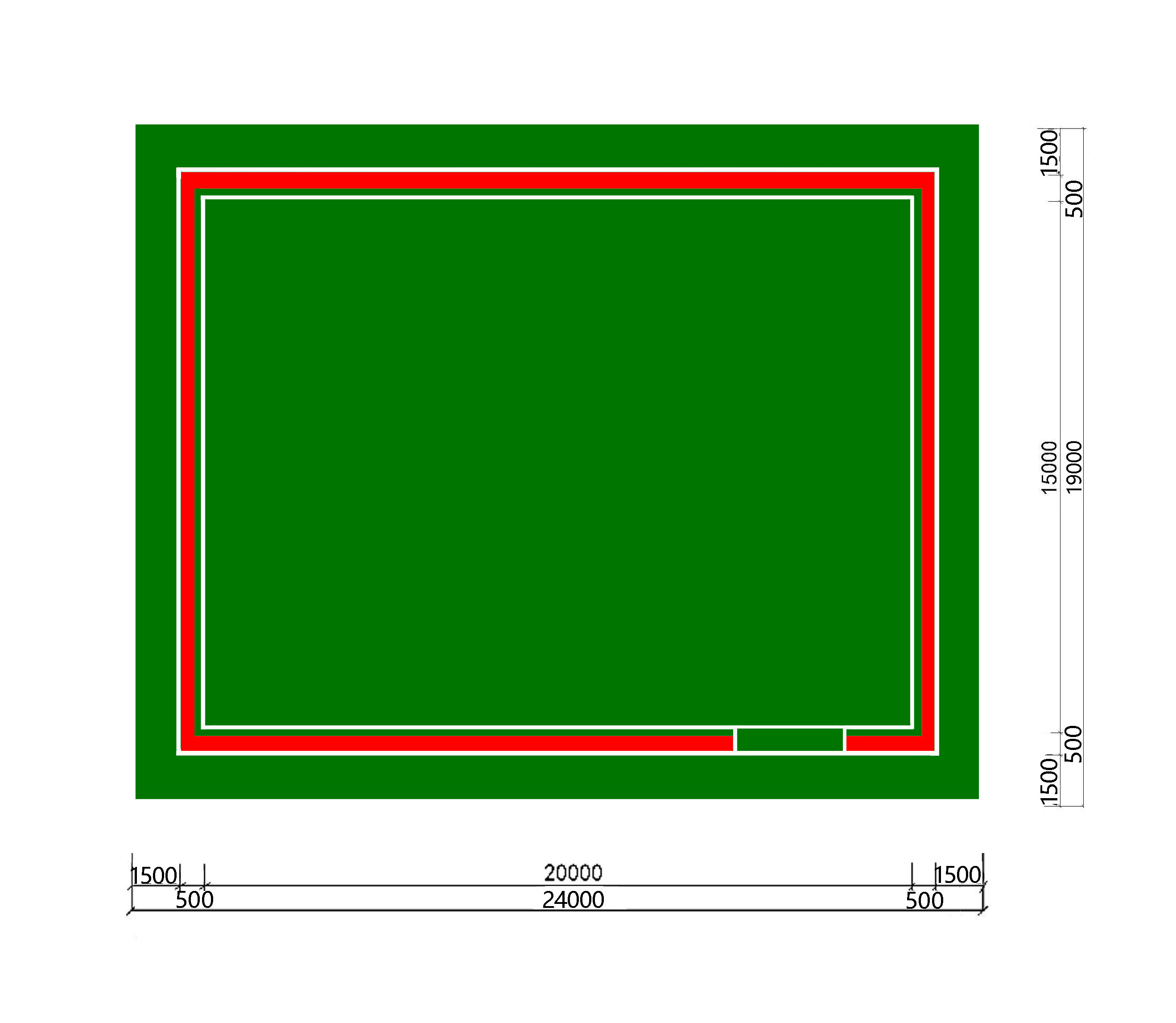 门球场标准尺寸平面图图片
