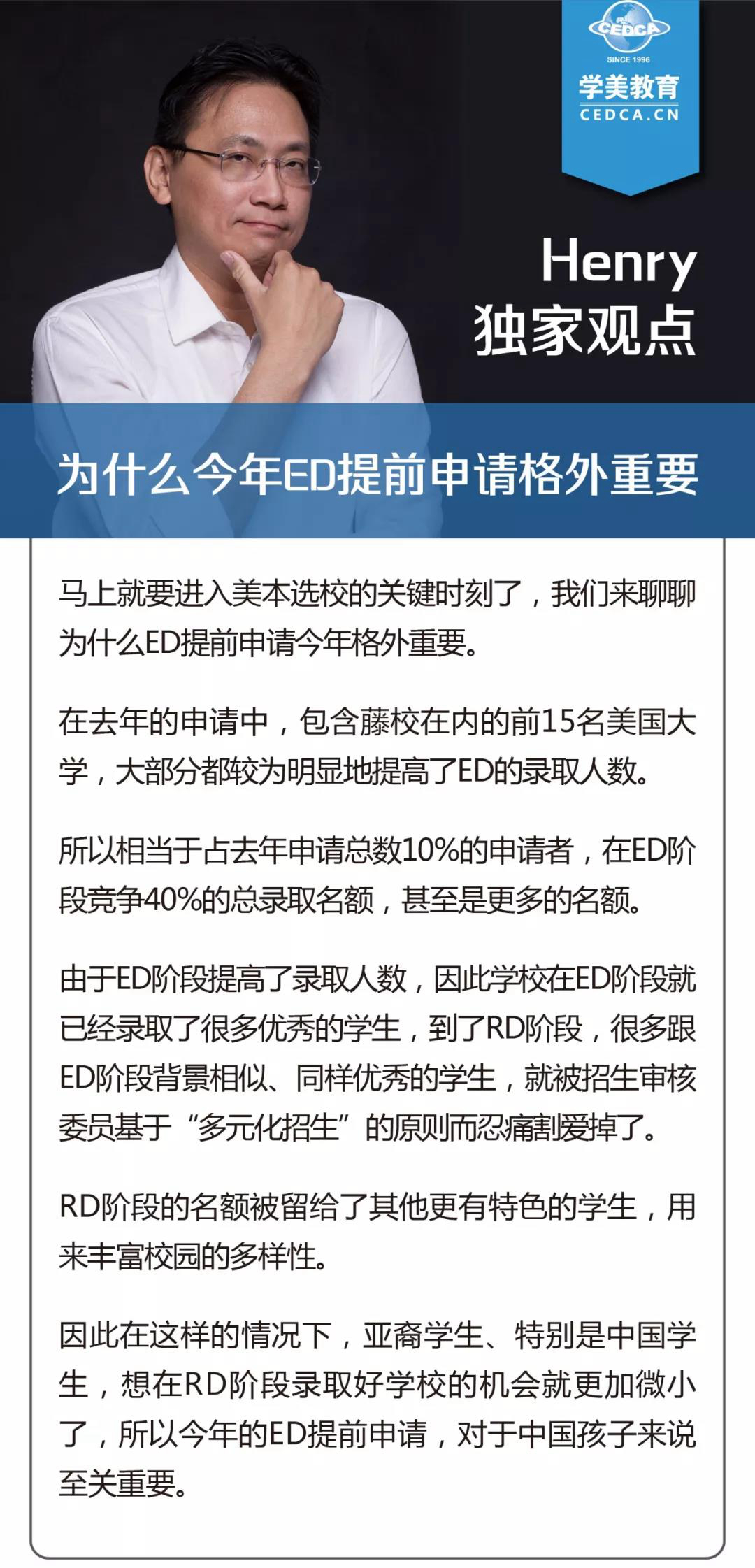 学美张恒瑞独家观点为什么今年ed提前申请格外重要