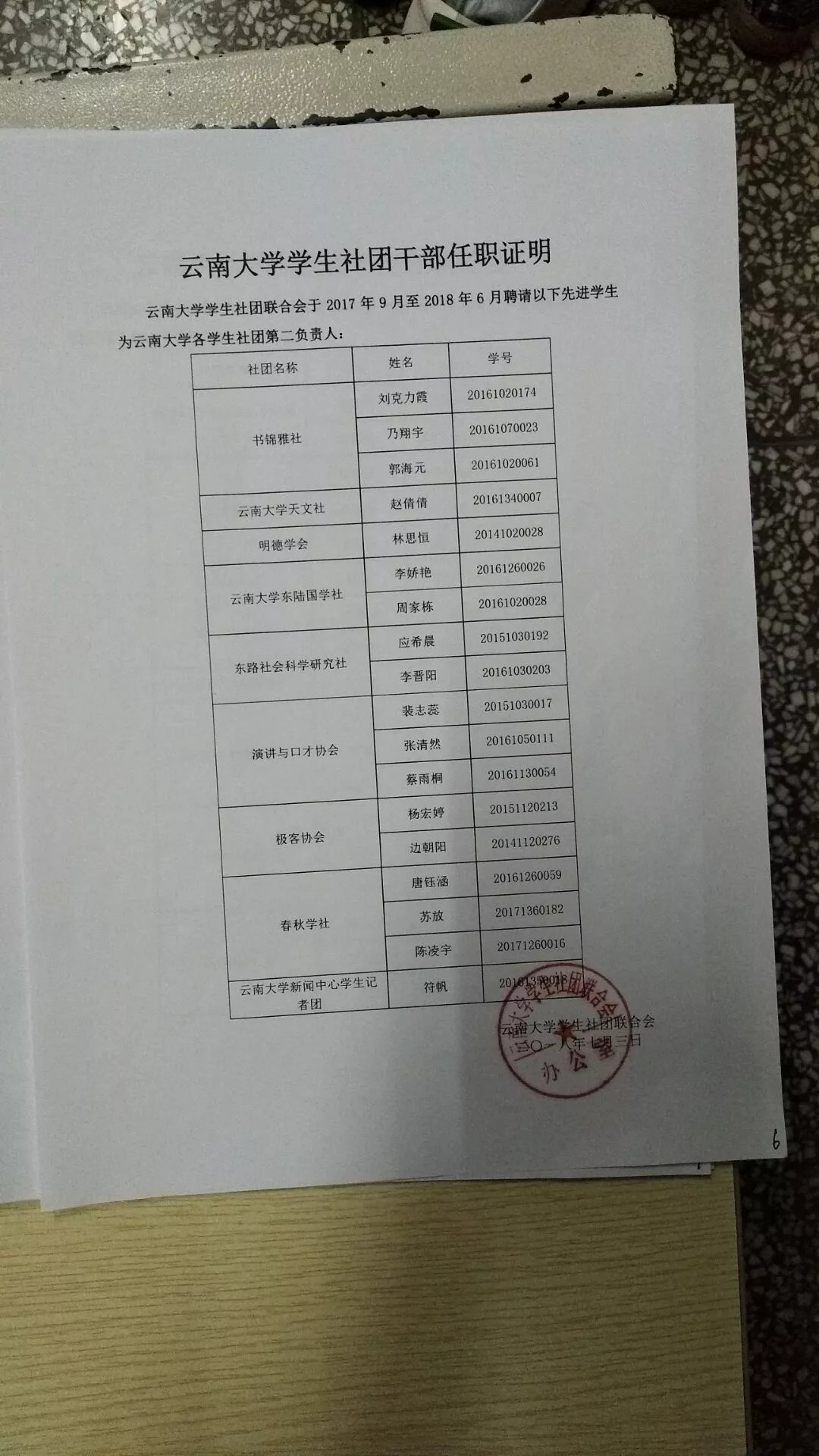 社团干部任职证明模板图片