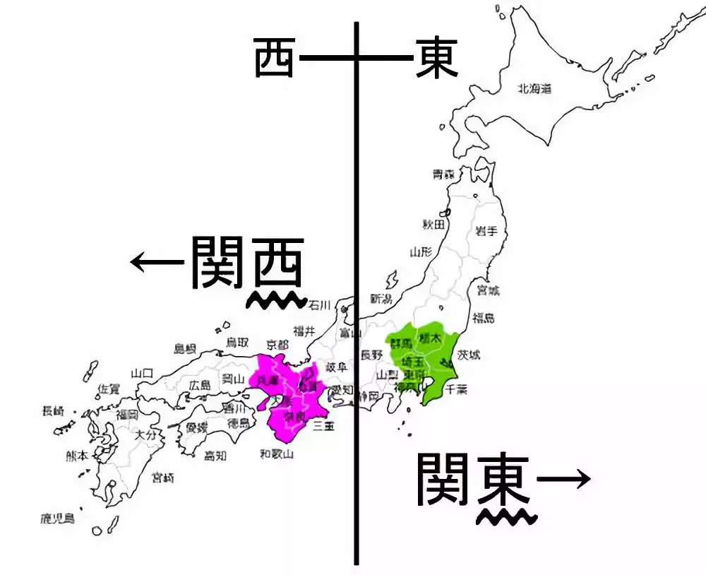 日本关西关东分界线图片