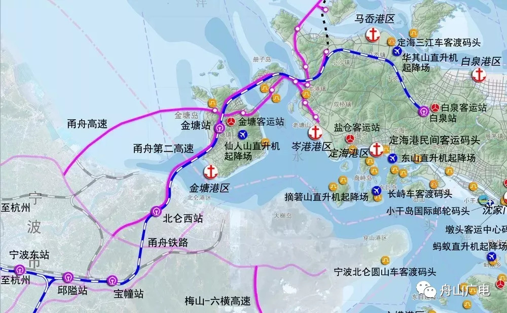 甬舟通道滬舟通道由滬舟鐵路和滬舟高速公路(寧波舟山港主通道)組成