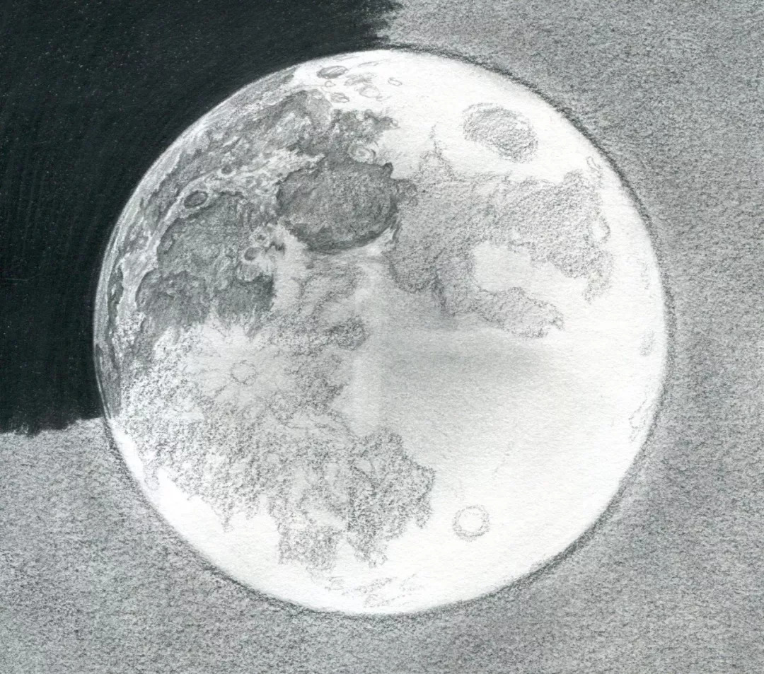 8k线描画月亮图片