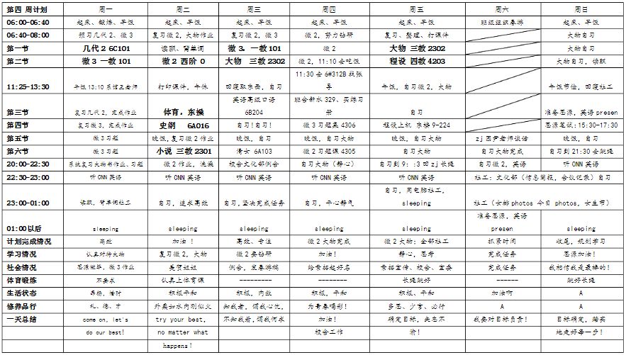 看看學霸密密麻麻的作息時間安排,別覺得恐怖,別覺得不給孩子一點喘息