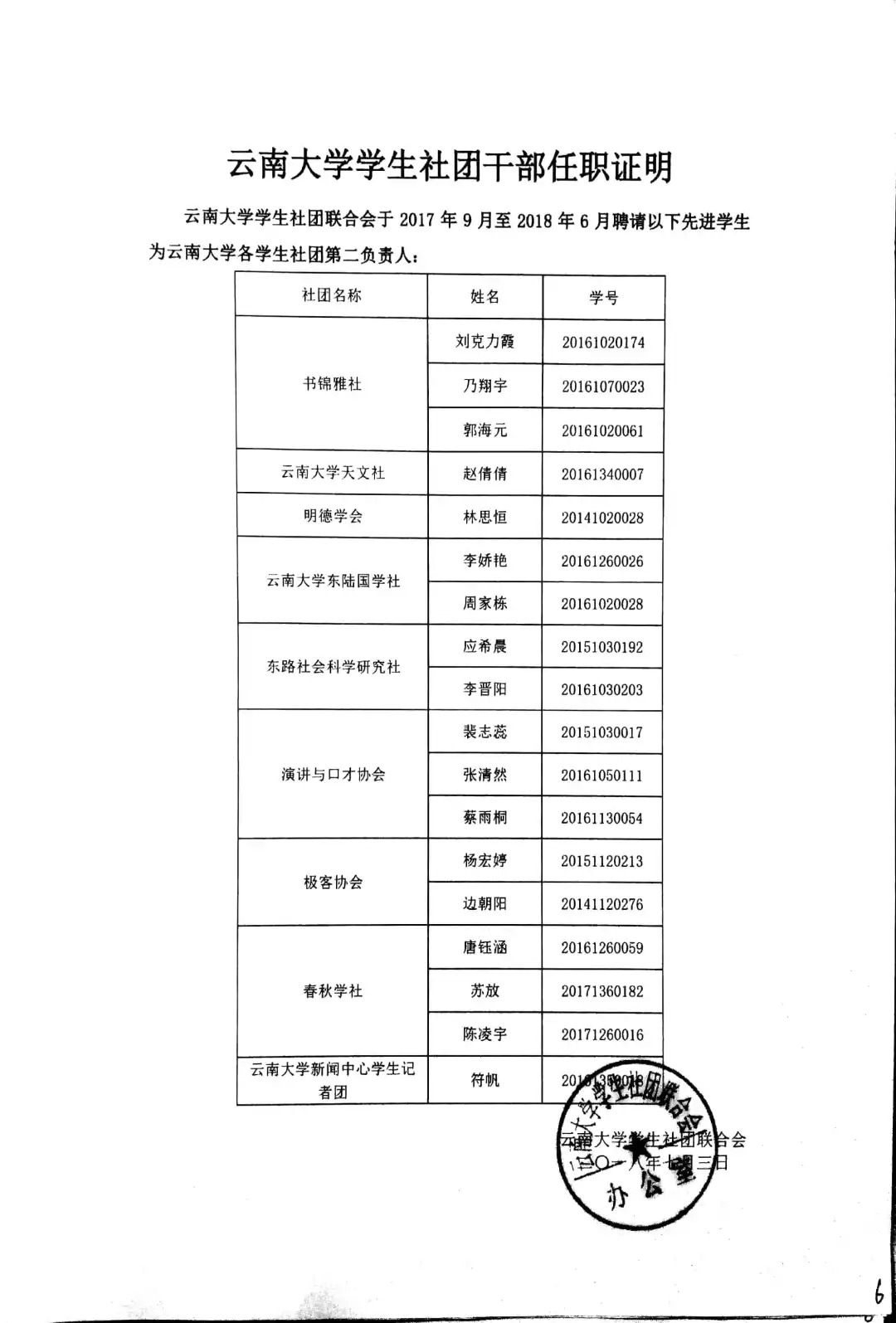 社团干部任职证明模板图片