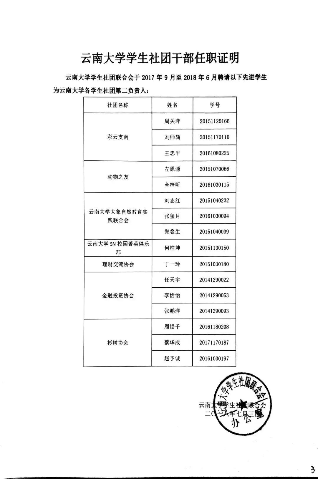 社团干部任职证明模板图片