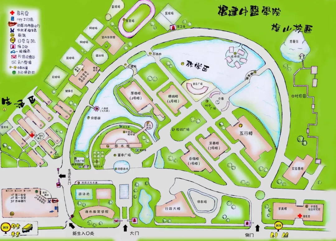 福建中医药大学地图图片