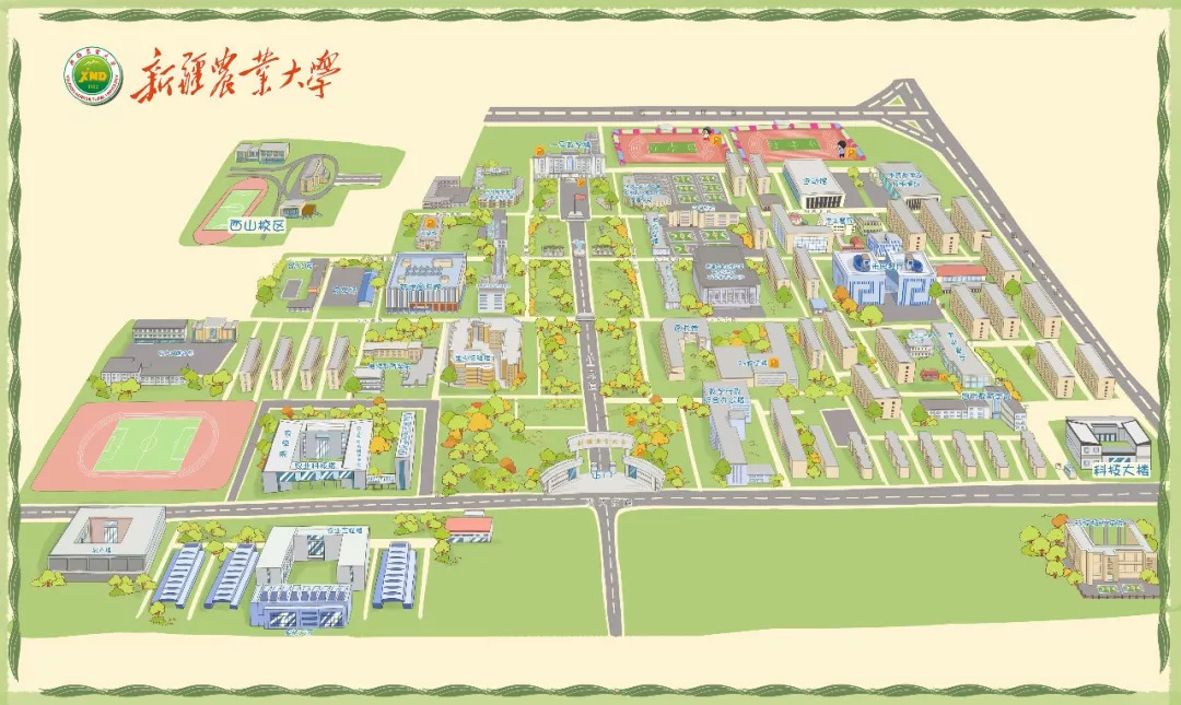 新疆农业大学平面图图片