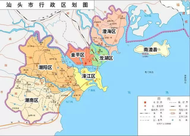 潮汕地图可放大全图图片