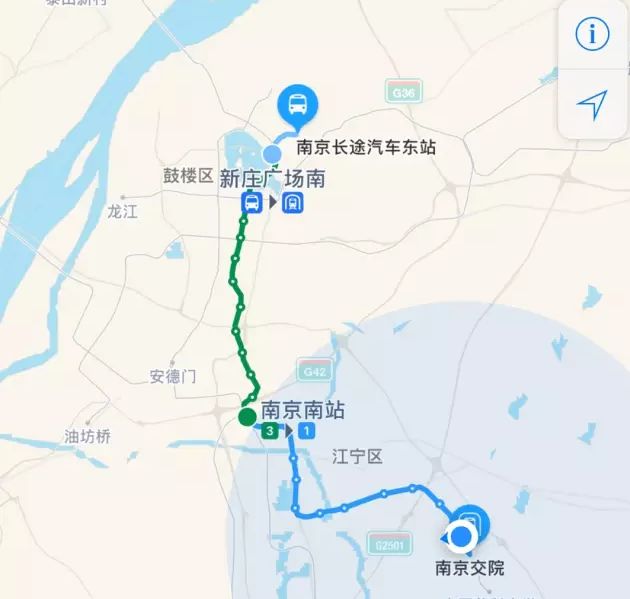 地铁4号线转地铁1号线:蒋王庙上车(开往龙江)→鼓楼(换乘1号线地铁