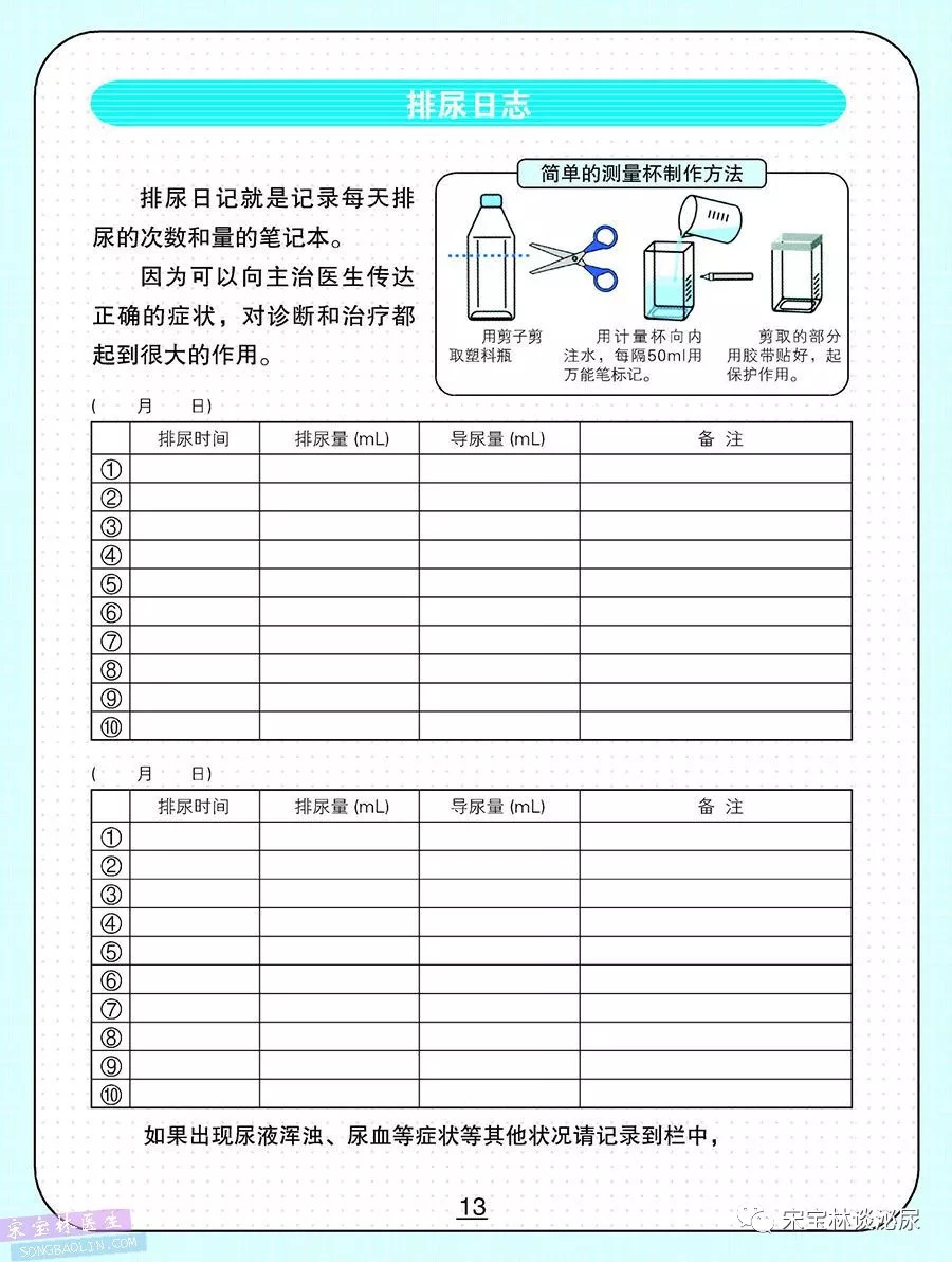 24小时排尿日记图片