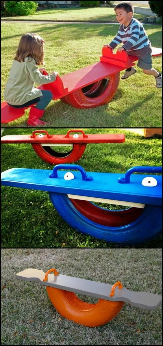 平时看似没用的废旧轮胎,原来在幼儿园里还有这么多玩法,实在太精彩了
