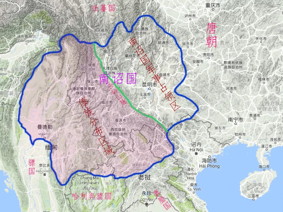 公元937年,留在雲嶺山脈以東地區,已經異化的傣泰民族後裔建立大理國