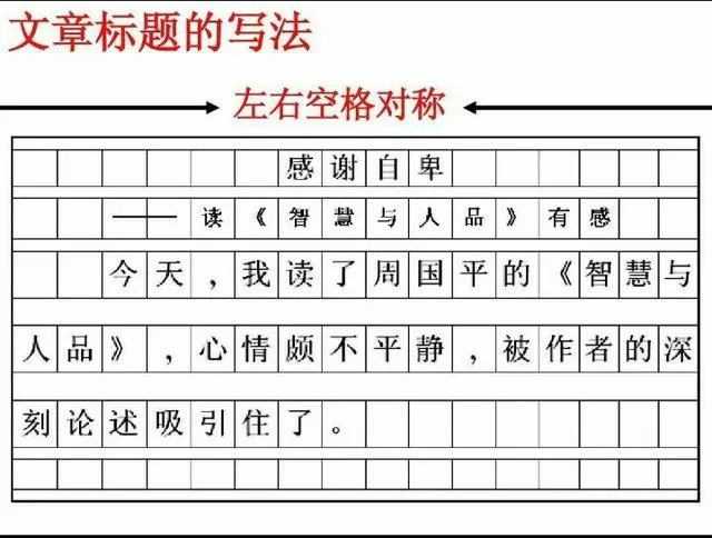 作文标点符号占格图图片