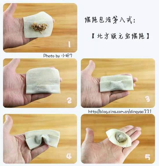 图解馄饨的10种经典包法