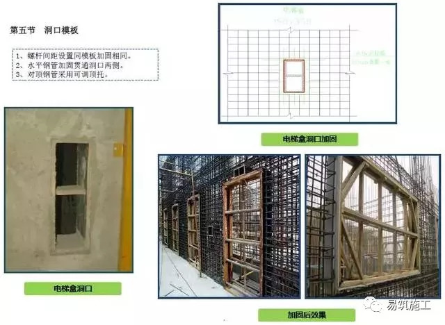 洞口模板洞口处模板做法楼梯模板梁柱接头模板梁模板施工板面接缝墙柱