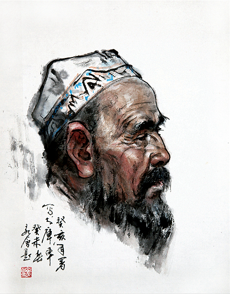 新疆有名的国画画家图片