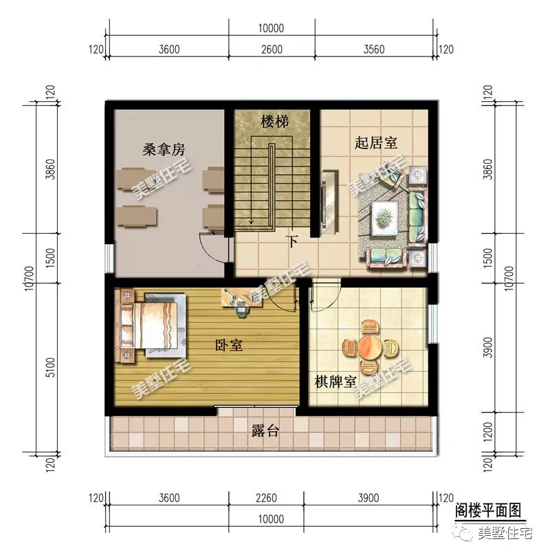 107x10米新中式小楼,带桑拿房和棋牌室,这个阁楼666