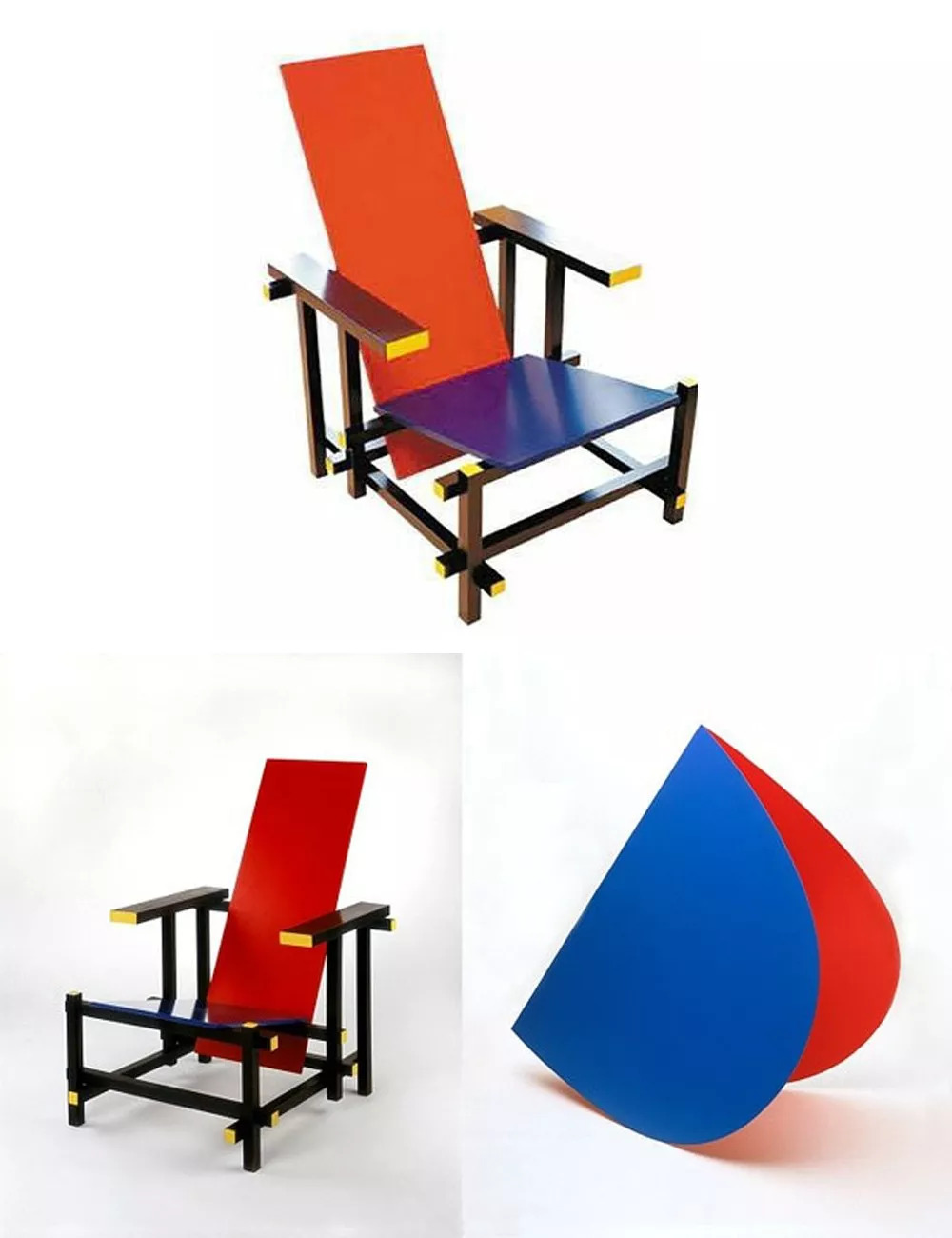 里特维尔德《红蓝椅》▲《红黄蓝的构成》在耐克鞋上面的应用